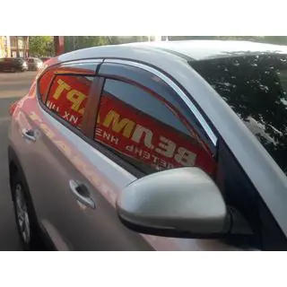 Windabweiser mit Chromleiste Niken Luxury (4 Stk) Hyundai Tucson TL 2016-2021 Foto 1