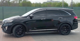 Kia Sorento III UM 2014-2020 Windabweiser mit Chromleiste Niken Luxury (4 Stk) Foto 4