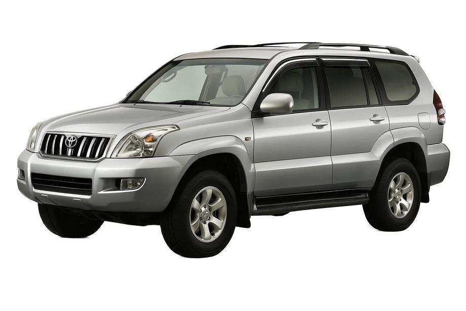 Toyota Land Cruiser Prado 120 2002-2009 Windabweiser mit Chromleiste Niken Luxury (4 Stk) Image