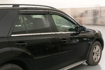 Mercedes ML W164 2005-2011 Windabweiser mit Chromleiste Niken Luxury (4 Stk) Foto 3