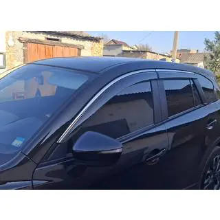 Windabweiser mit Chromleiste Niken Luxury (4 Stk) Mazda CX-5 2012-2017 Foto 1