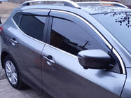Nissan Qashqai 2014-2021 Windabweiser mit Chromleiste Niken Luxury (4 Stk) Foto 3