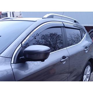 Windabweiser mit Chromleiste Niken Luxury (4 Stk) Nissan Qashqai 2014-2021 Foto 1
