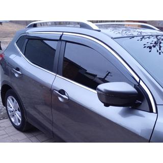 Windabweiser mit Chromleiste Niken Luxury (4 Stk) Nissan Qashqai 2014-2021 Foto 3