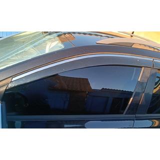 Windabweiser mit Chromleisten Niken Luxury (SW, 4 Stk) Skoda Octavia III A7 2013-2019 Foto 4