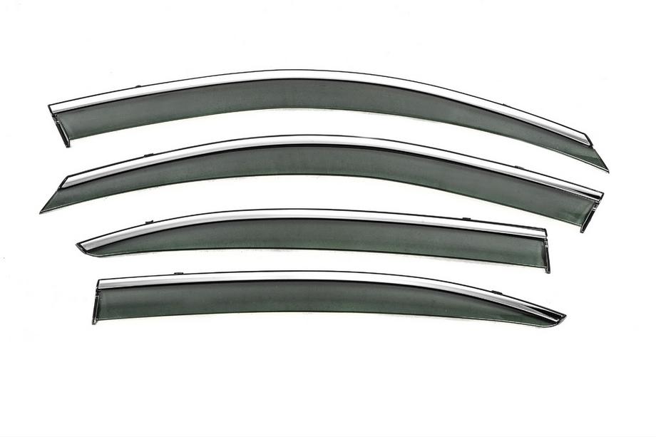 Skoda Octavia II A5 2010-2013 Windabweiser mit Chromleisten Niken Luxury (SD, 4 Stk) Image