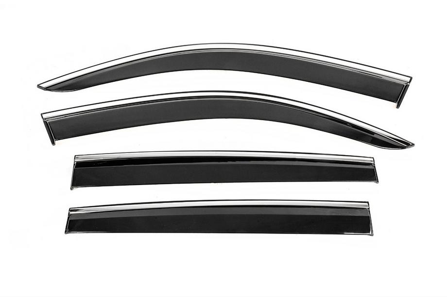 Volkswagen Tiguan 2016-2023 Windabweiser mit Chromleiste Niken Luxury (4 Stk) Image
