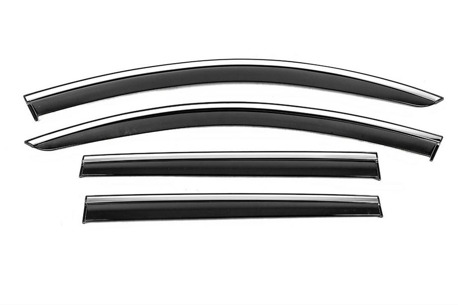 Volkswagen Passat B7 2012-2015 Windabweiser mit Chromleisten Niken Luxury (SW, 4 Stk) Image