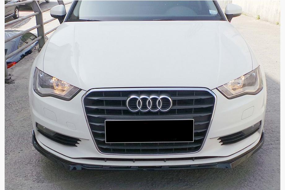 Audi A3 2012-2020 Frontlip-Ansatz DPT V-3 (Sedan/HB, Schwarz glänzend) Foto 6