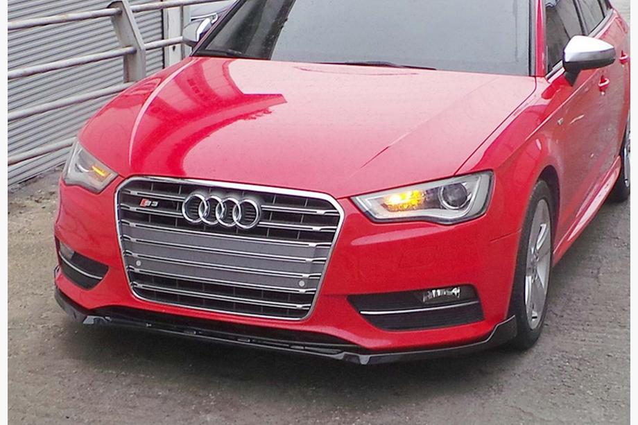 Audi A3 2012-2020 Frontlip-Ansatz DPT V-3 (Sedan/HB, Schwarz glänzend) Foto 7