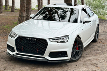 Audi A4 B9 2015-2024 DPT V-1 Frontlippe (für S-Line, 2015-2019, Schwarz glänzend) Foto 1