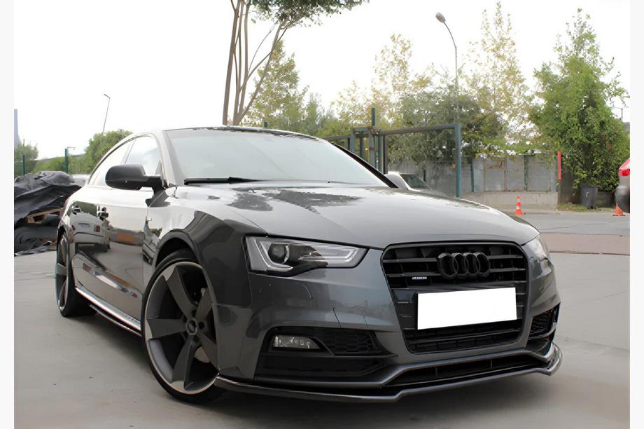 Audi A5 2007-2015 Front Lip Spoiler DPT (für S-Line, 2011-2015, Schwarz Glanz) Image