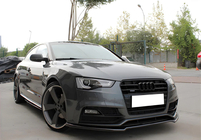 Audi A6 C7 2011-2017 Frontlippe DPT V-2 (für S-Line, 2011-2015) (schwarz glänzend) Foto 3