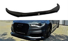 Audi A6 C7 2011-2017 Frontlippe DPT V-2 (für S-Line, 2011-2015) (schwarz glänzend) Foto 4