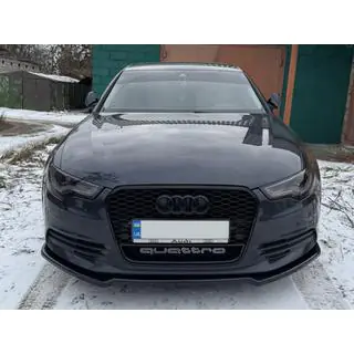Frontlippe DPT V-2 (für S-Line, 2011-2015) (schwarz glänzend) Audi A6 C7 2011-2017 Foto 1