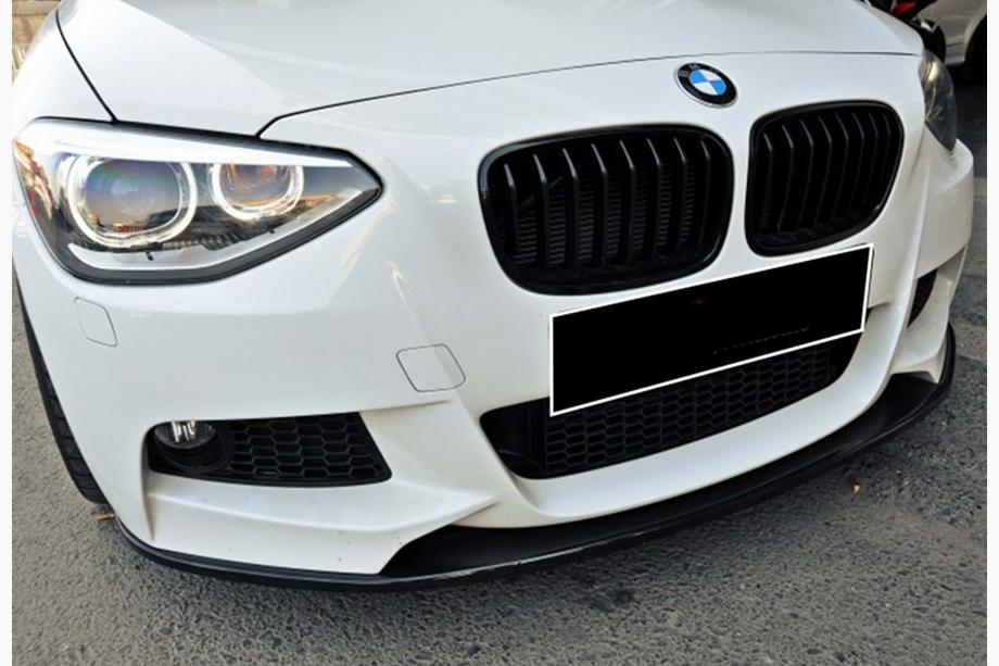 BMW 1 Series F20/F21 2011-2019 Frontlippe DPT V-3 (Für M Performance Style, Schwarz Glanz) Image