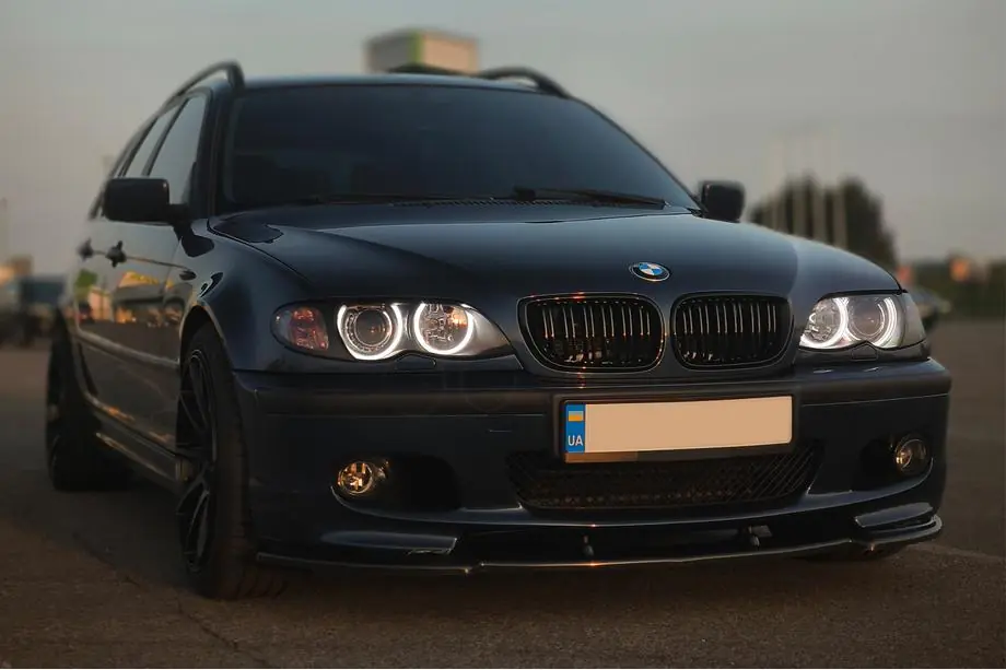 BMW 3 Series E46 1998-2006 Frontlippe DPT V-1 (Für M Sport, Schwarz Glanz) Foto 3