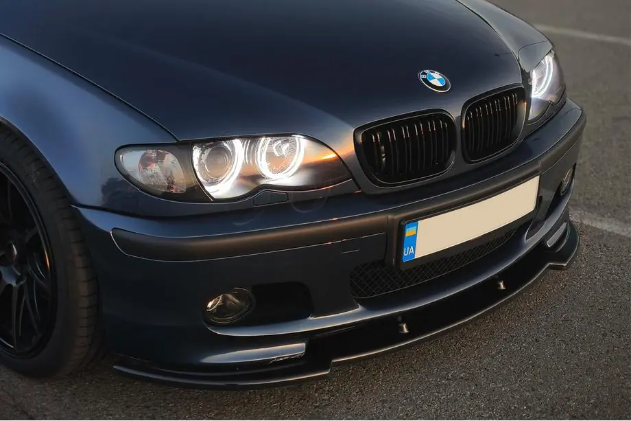 BMW 3 Series E46 1998-2006 Frontlippe DPT V-1 (Für M Sport, Schwarz Glanz) Foto 1