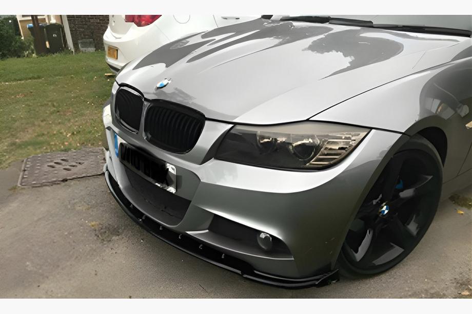 BMW 3 Series E90/E91 2005-2011 Frontlippe DPT V-1 (für E90 M-Sport 2008-2011, Schwarz Glanz) Foto 1