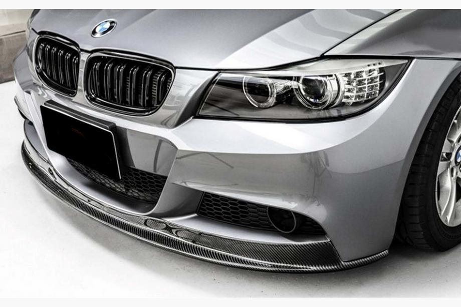 BMW 3 Series E90/E91 2005-2011 Frontlippe DPT V-2 (für E90 M-Sport 2008-2011, Schwarz Glanz) Foto 1