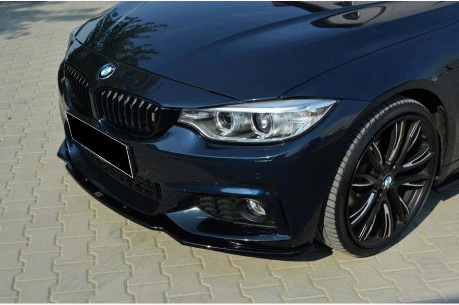 BMW 4 Series F32/F33/F36 2012-2020 Frontlippe DPT V-2 (für M-Sport, Schwarz Glanz) Image