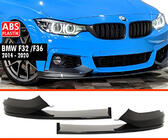 BMW 4 Series F32/F33/F36 2012-2020 Frontlippe DPT V-4 (für M Technic, Schwarz Glanz) Foto 1