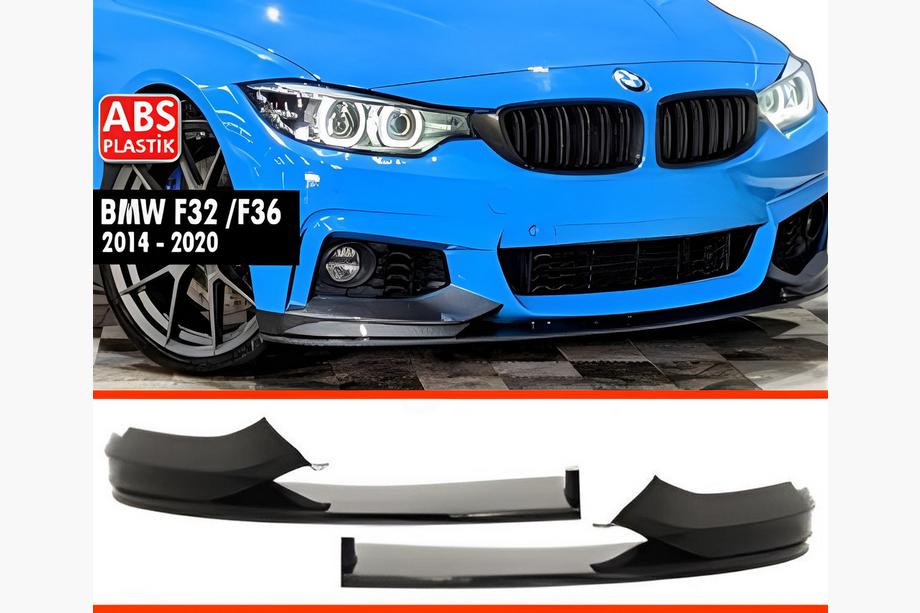 BMW 4 Series F32/F33/F36 2012-2020 Frontlippe DPT V-4 (für M Technic, Schwarz Glanz) Image