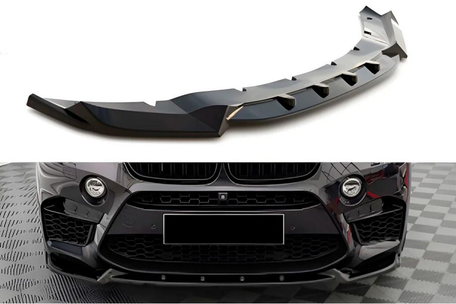 BMW X5 F15 2013-2018 Frontlippe DPT V-2 (für X5M F85, Schwarz Glanz) Image