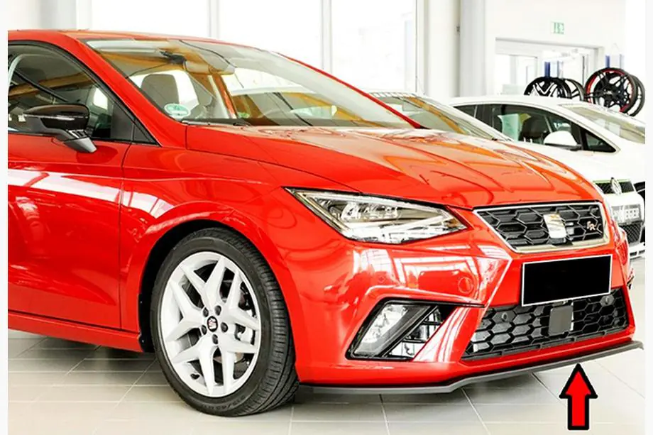Seat Ibiza 2010-2017 Frontlippe DPT V-4 (Schwarz Glanz) Image