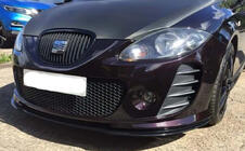 Seat Leon 2005-2012 Frontlippe DPT (für Cupra, Schwarz Glanz) Foto 2
