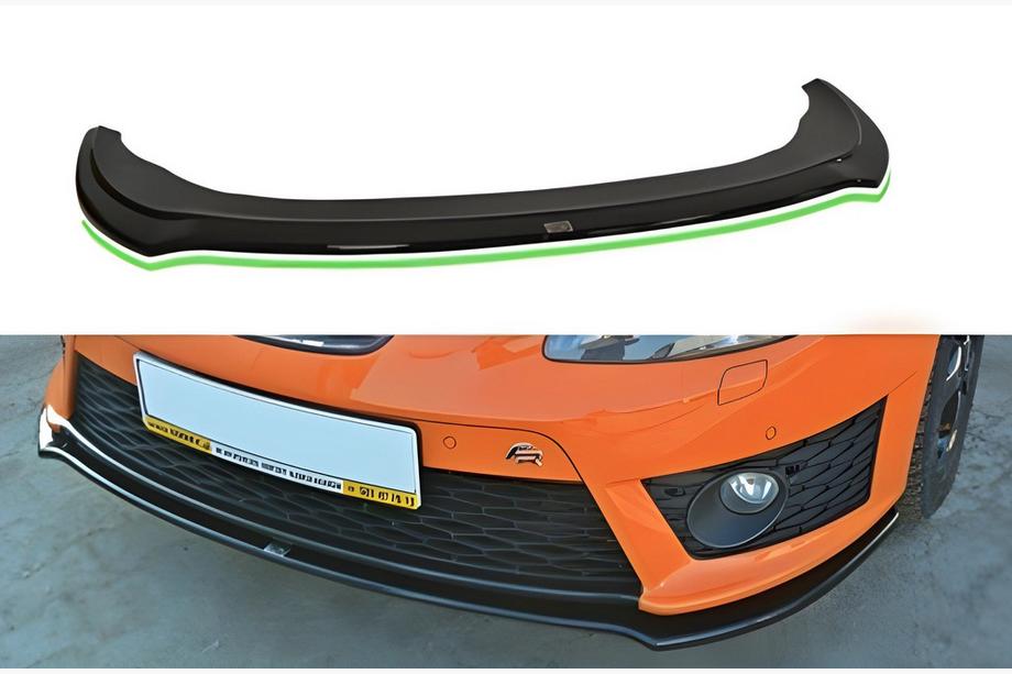 Seat Leon 2005-2012 Frontlippe DPT (für Cupra, Schwarz Glanz) Image