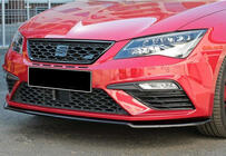 Seat Leon 2013-2020 Frontlippe DPT (Cupra, 2017-2020, Schwarz Glanz) Foto 1