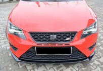 Seat Leon 2013-2020 Front Lip Spoiler DPT (Cupra, 2013-2016, Schwarz Glanz) Foto 3