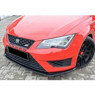 Front Lip Spoiler DPT (Cupra, 2013-2016, Schwarz Glanz) Seat Leon 2013-2020 Foto 1