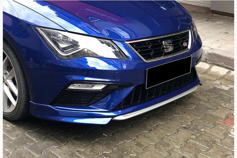 Seat Leon 2013-2020 Frontlippe DPT V-1 (2017-2020, Schwarz Glanz) Foto 1