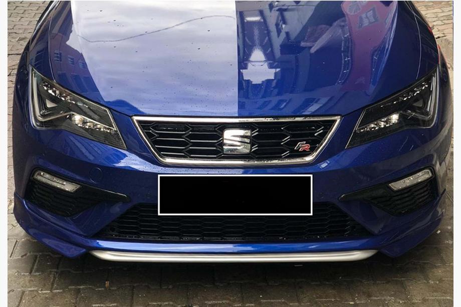 Seat Leon 2013-2020 Frontlippe DPT V-1 (2017-2020, Schwarz Glanz) Foto 2