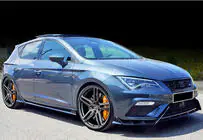 Seat Leon 2013-2020 Frontlippe DPT V-3 (2017-2020, Schwarz Glanz) Foto 5