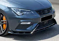 Seat Leon 2013-2020 Frontlippe DPT V-3 (2017-2020, Schwarz Glanz) Foto 4