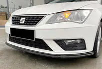 Seat Leon 2013-2020 Frontlippe DPT V-4 (2017-2020, Schwarz Glanz) Foto 1