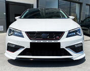 Seat Leon 2013-2020 Frontlippe DPT V-3 (2013-2016, Schwarz Glanz) Foto 2