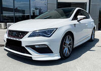 Seat Leon 2013-2020 Frontlippe DPT V-3 (2013-2016, Schwarz Glanz) Foto 3
