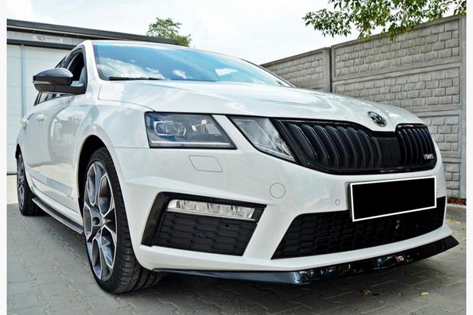 Skoda Octavia III A7 2013-2019 Frontlippe DPT V-3 (2013-2017 RS, Schwarz Glanz) Foto 5