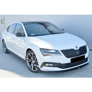 Frontlippe Stoßstange DPT V-4 (2015-2020, Schwarz Glanz) Skoda Superb 2015-2024 Foto 1