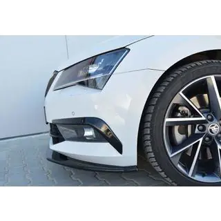 Frontlippe Stoßstange DPT V-4 (2015-2020, Schwarz Glanz) Skoda Superb 2015-2024 Foto 3
