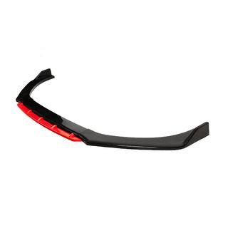 Universelle Front Lip Spoiler DPT Red V-2 (ABS, Schwarz Glanz) Foto 3
