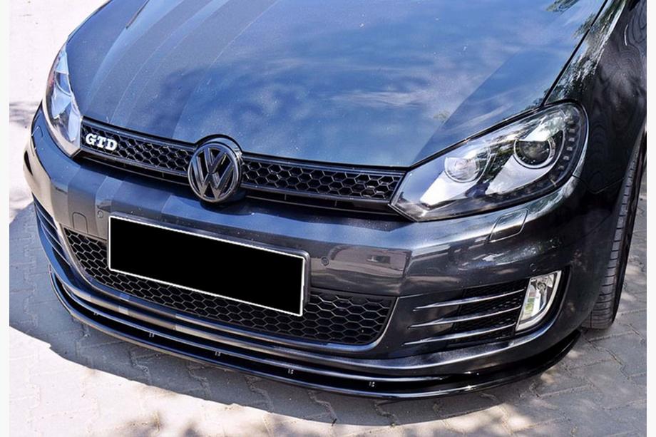 Volkswagen Golf 6 2008-2014 Frontlippe DPT V-2 (für GTI, Schwarz Glanz) Image