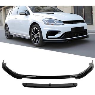 Frontlippe DPT V-5 (für R / R-Line HB, 2017-2019, Schwarz Glanz) Volkswagen Golf 7/E-Golf 2012-2020