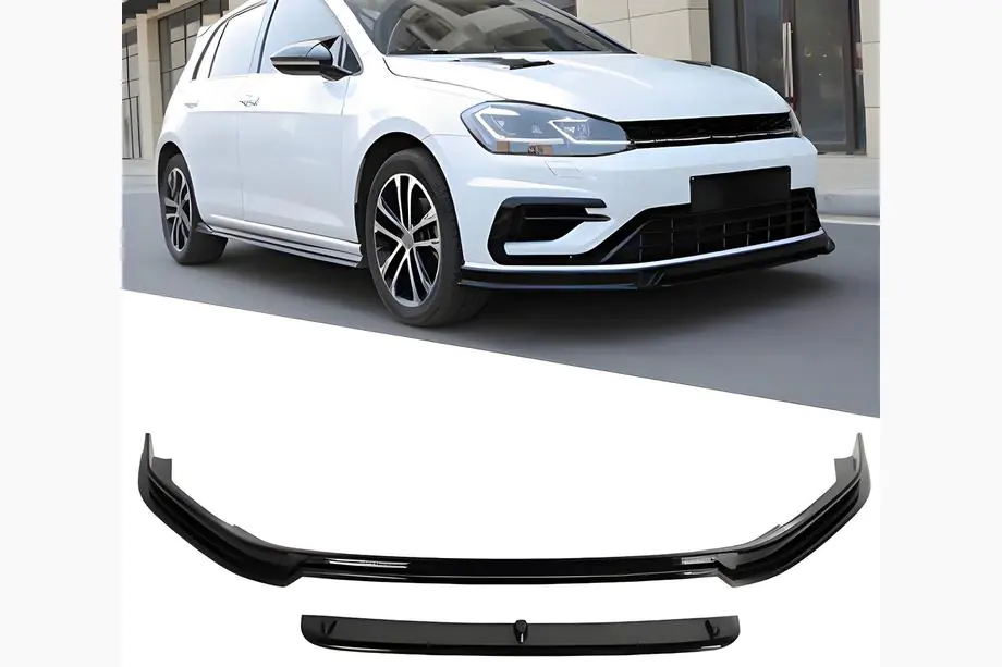 Volkswagen Golf 7/E-Golf 2012-2020 Frontlippe DPT V-5 (für R / R-Line HB, 2017-2019, Schwarz Glanz) Image
