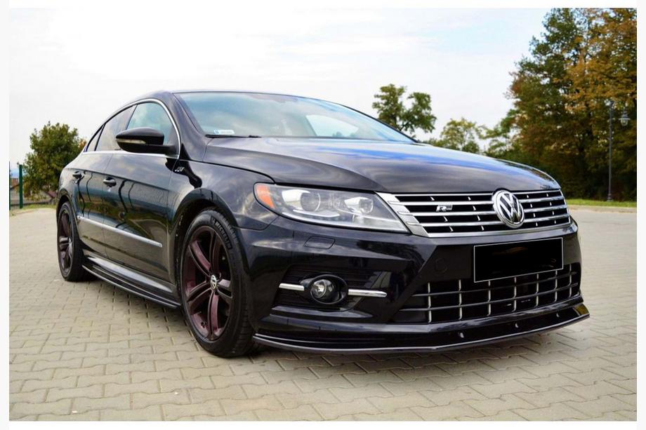 Volkswagen Passat CC 2008-2017 Frontlippe DPT (für R-Line, 2008-2011, Schwarz Glanz) Foto 2