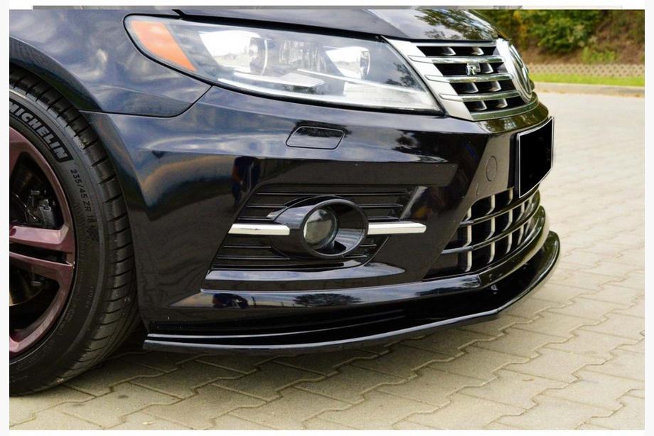 Volkswagen Passat CC 2008-2017 Frontlippe DPT (für R-Line, 2008-2011, Schwarz Glanz) Foto 1